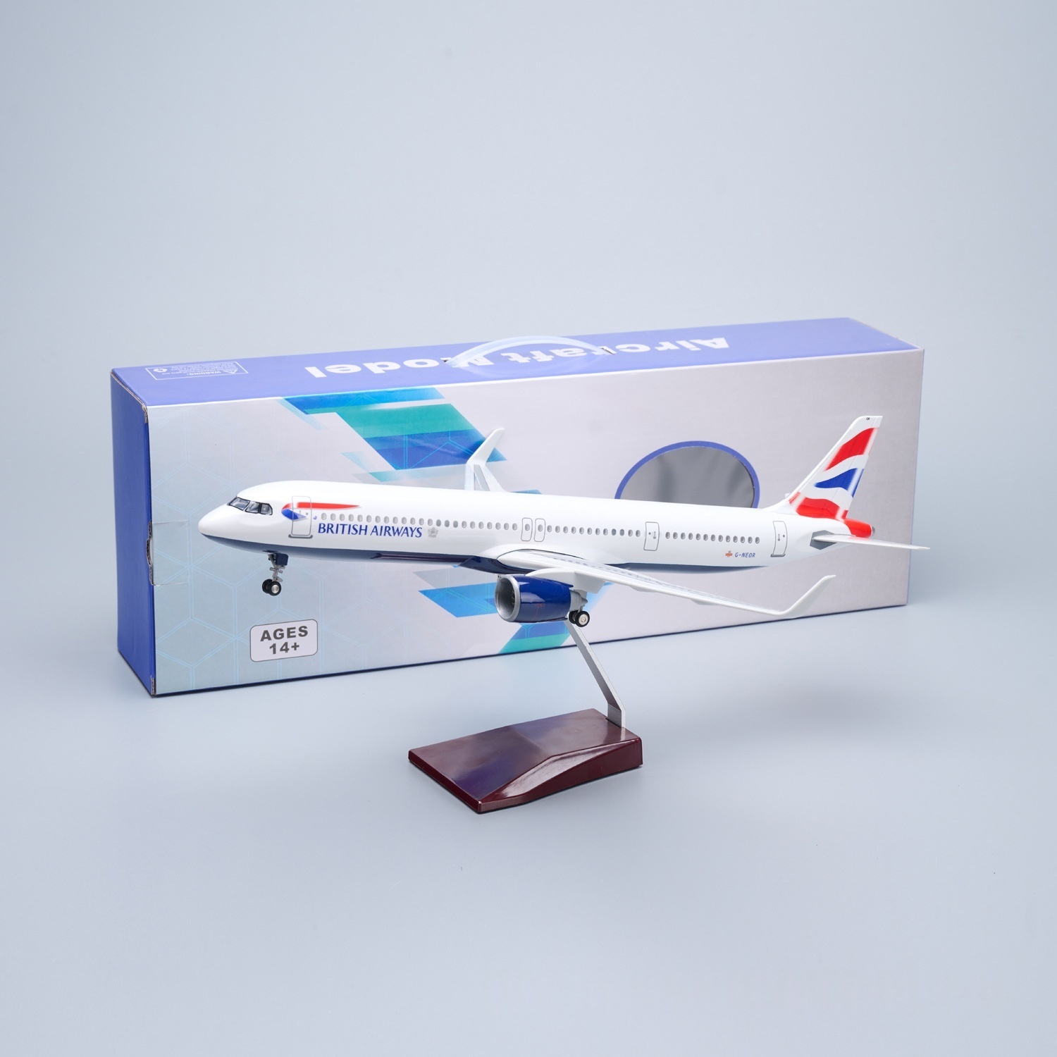 Kids Toys Kit - 1/100 Scale Airplane Resin A321 Neo