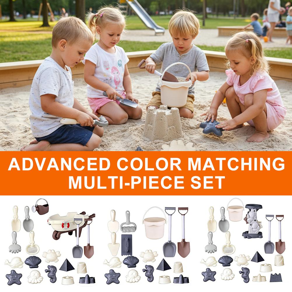 Sandbox Play Set - Morandi Color Kids Beach Toy Set