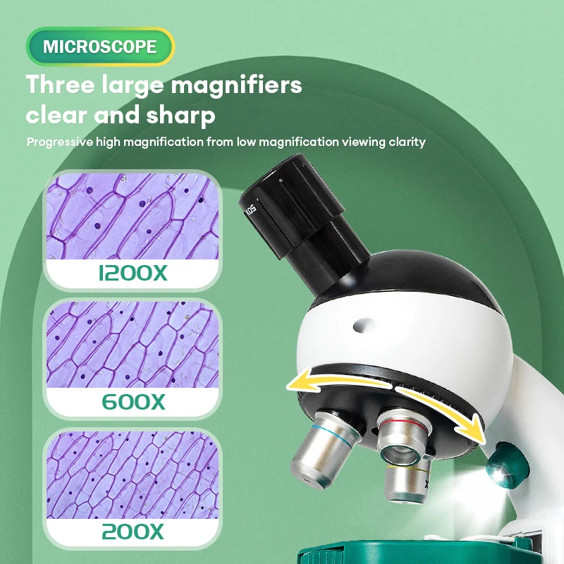 1200X Kid Science Experiment H - Microscope Kids Science 评论和价格