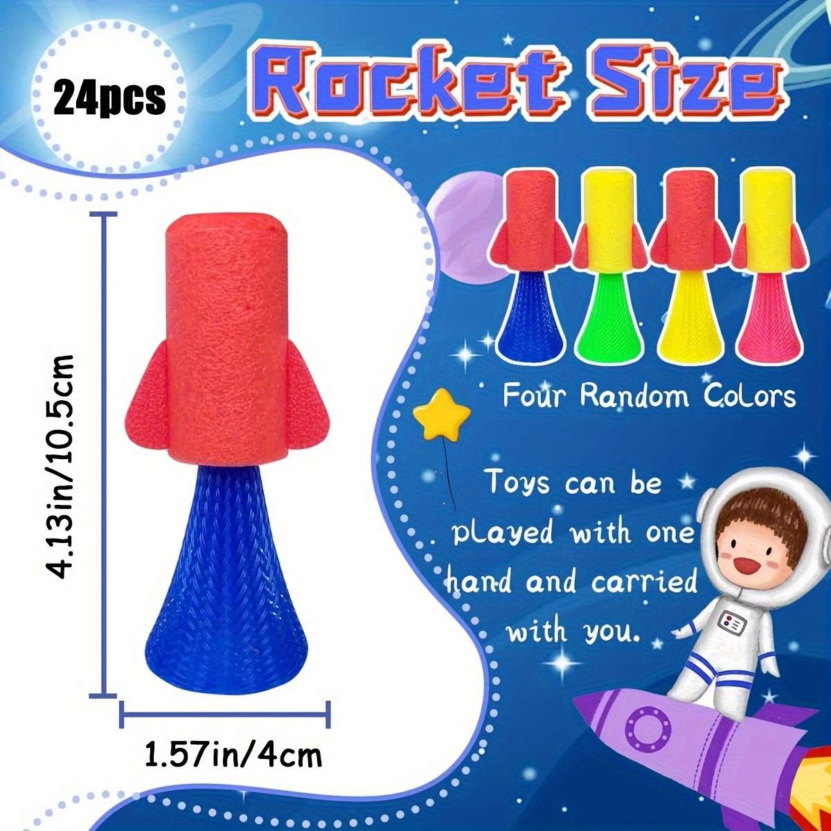 12/24Pcs Jumping Spring Rocket - Kids Toys Jumping Poppers 评论和价格