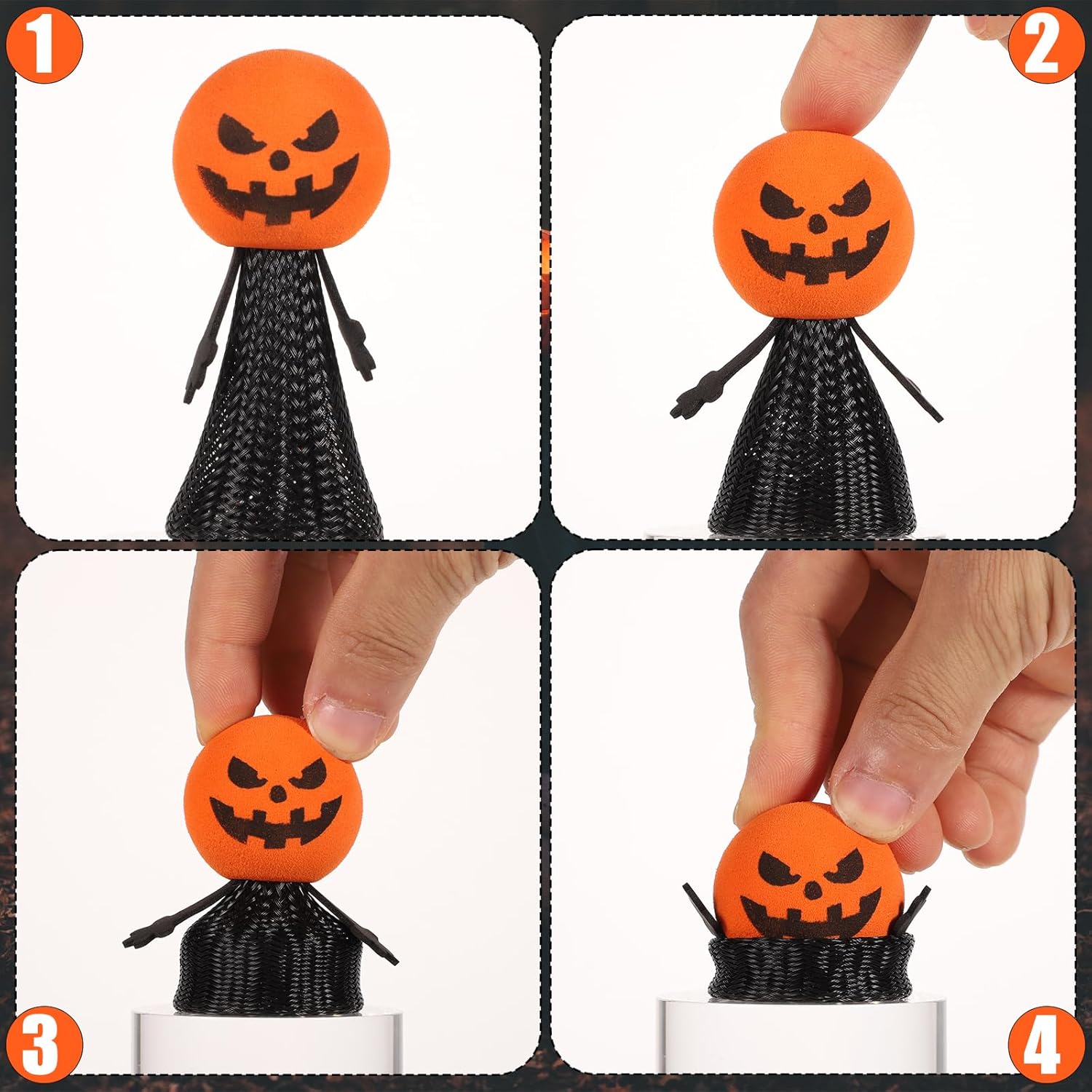 5PCS Halloween Jumping Popper  - Kids Toys Jumping Poppers 评论和价格