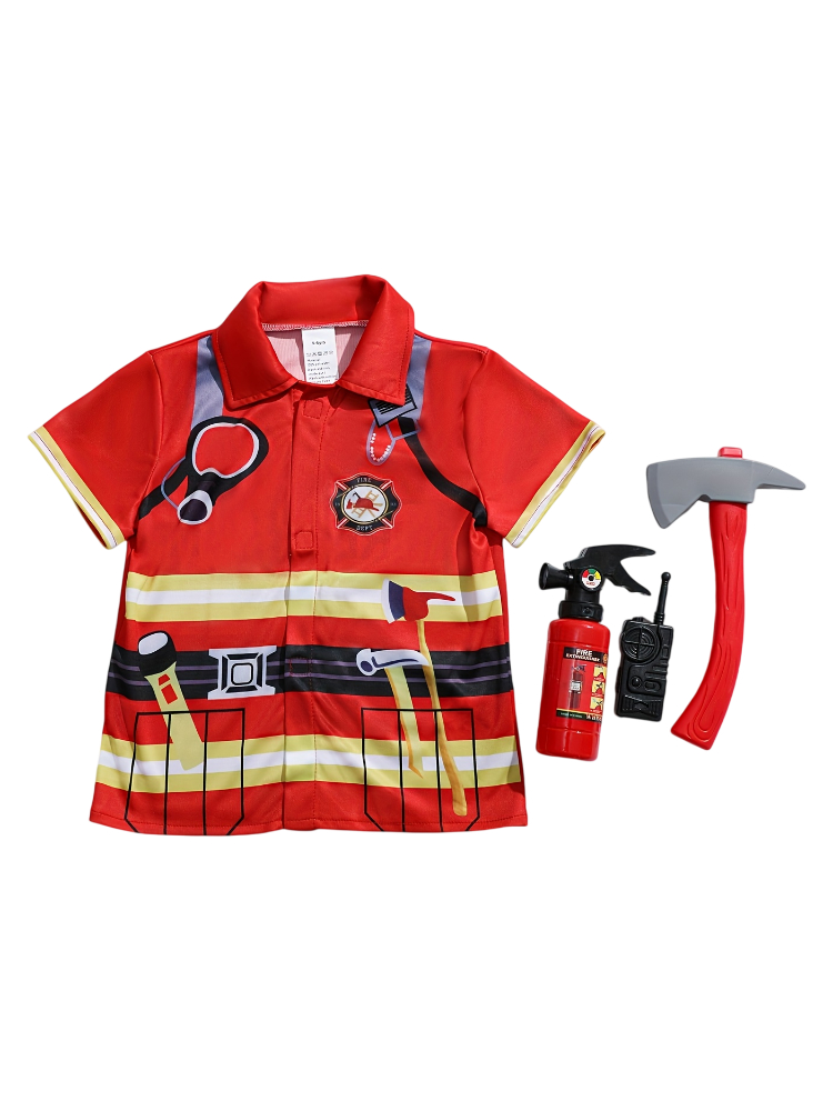 Kids Firefighter Style Shirt w - Kids Toys Kit 评论和价格