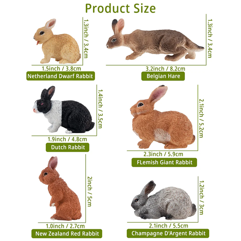 12Pcs Simulation Rabbit Farm A - Sandbox Play Set 评论和价格