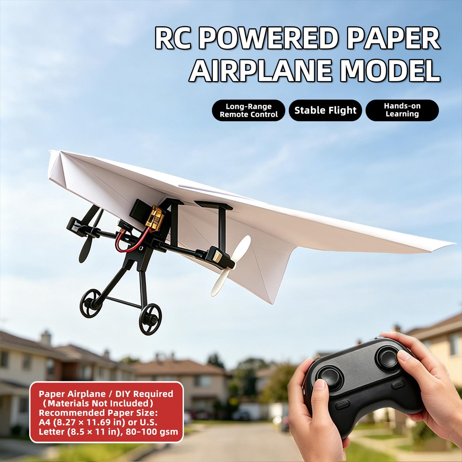 DIY RC Paper Airplane Kit Plan - Kids Toys Electric 评论和价格