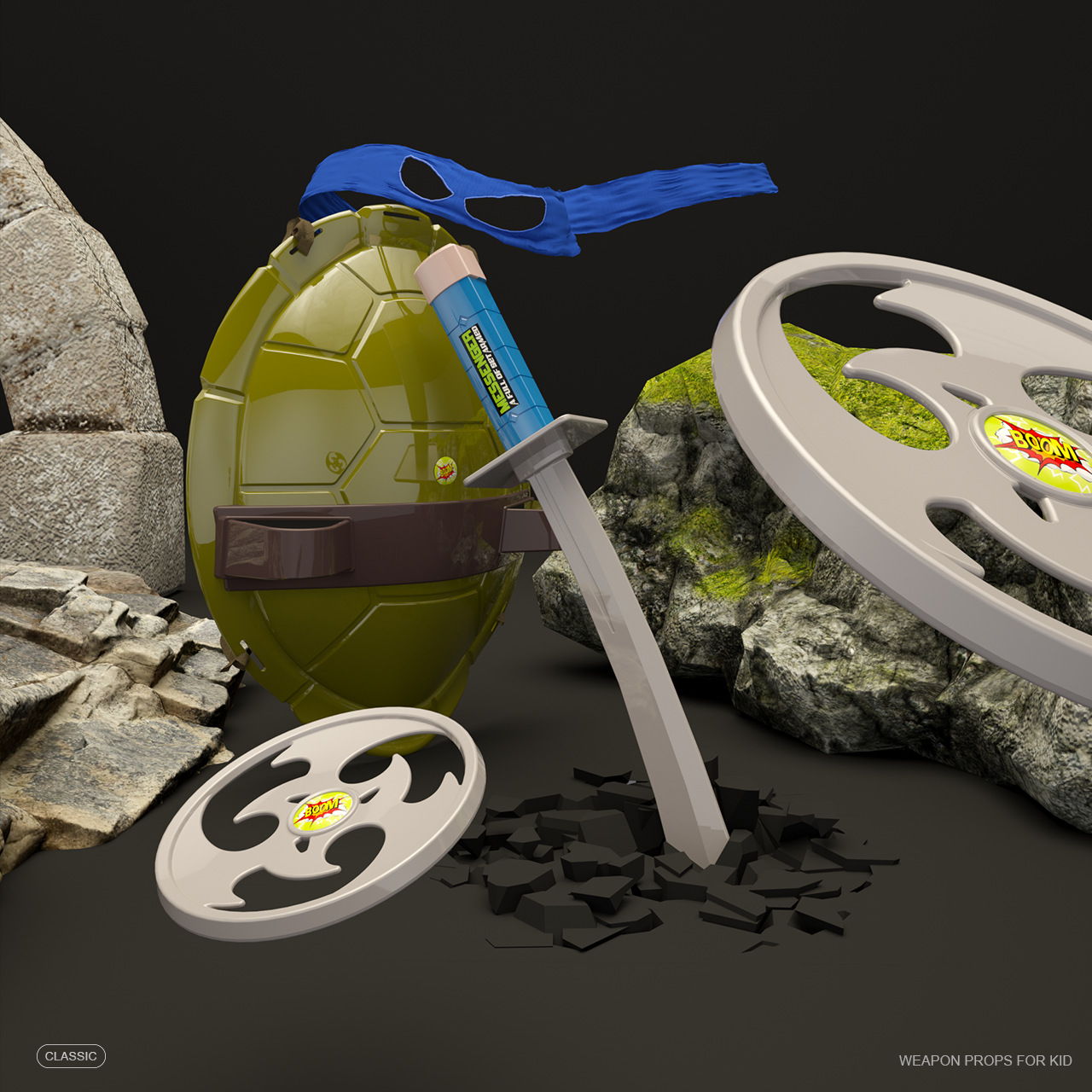 New Children Mutant Ninja Turt - Sandbox Play Set 评论和价格