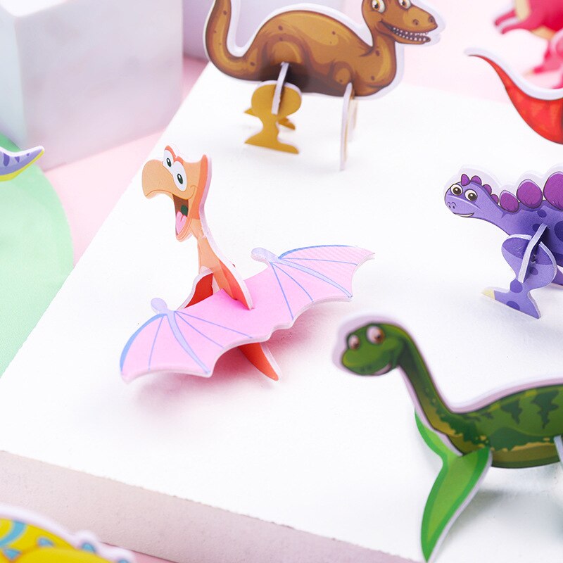 40Pcs Paper Dinosaur 3D Puzzle - Kids Toys Dinosaur 评论和价格