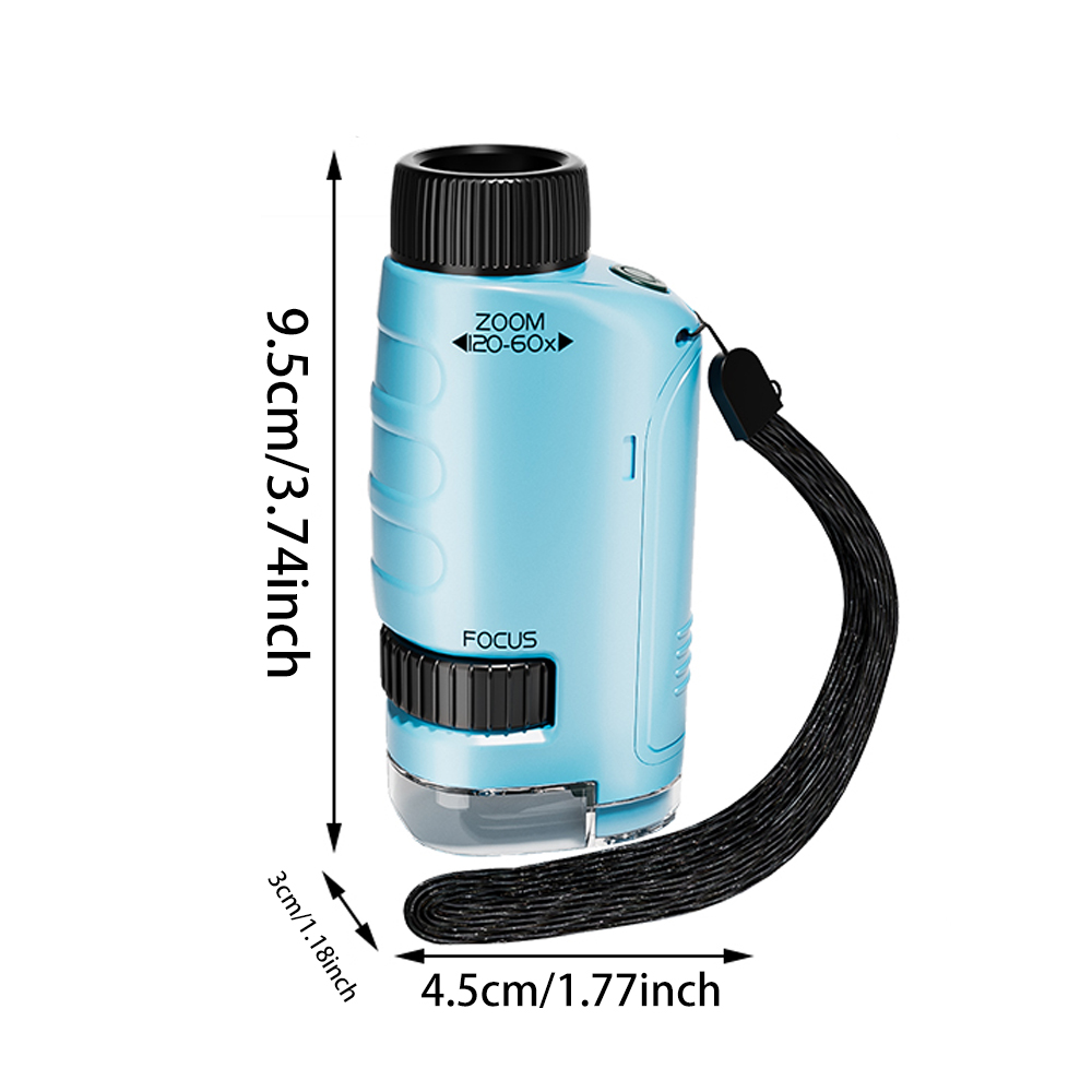 Portable 60x - 120x Handheld M - Microscope Kids Science 评论和价格