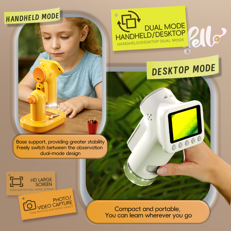 1600X Handheld Microscope 2 In - Microscope Kids Science 评论和价格